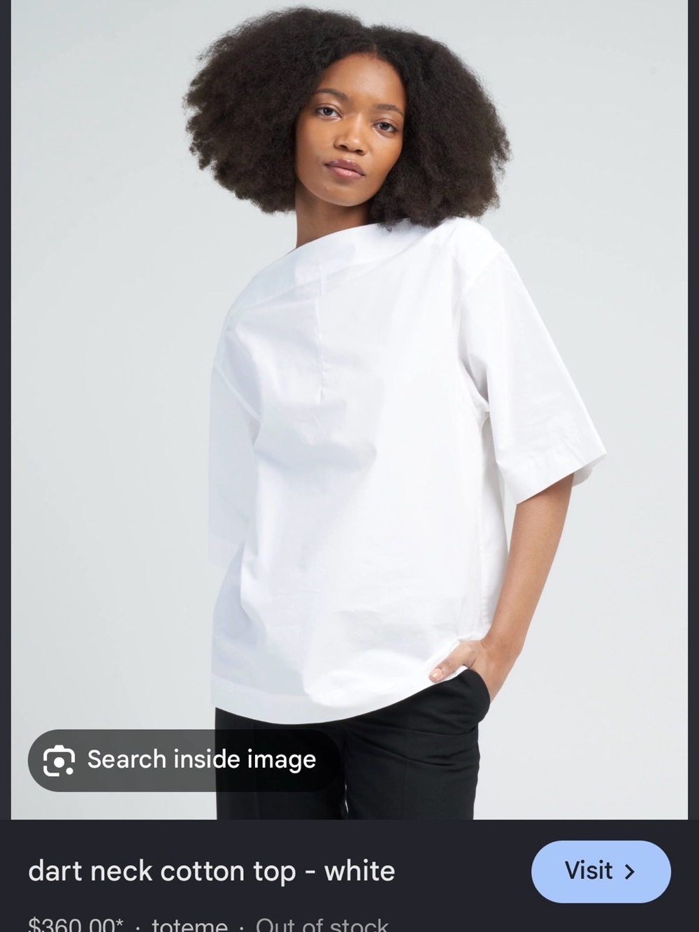 Toteme Dart Neck cotton top